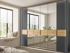 Acapulco Kleiderschrank grau mit Spiegel