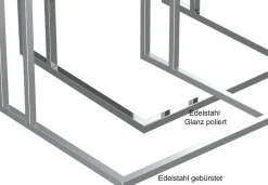Alicia Beistelltisch mit Glasplatte