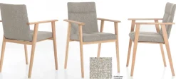 Armlehnstuhl Arona Holz gepolstert