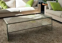 Atena Couchtisch Glas mit Ablage