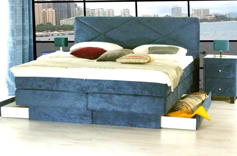 Bali Boxspringbett 200x200 mit Bettkasten
