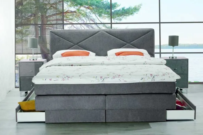 Bali Boxspringbett 200x200 mit Bettkasten