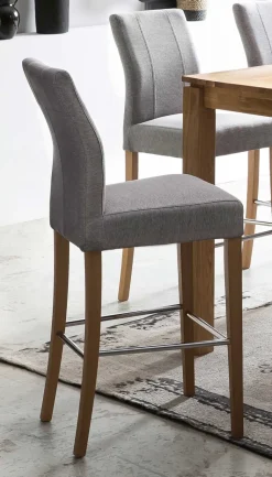 Barhocker grau mit Lehne
