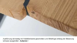 Carbonara Baumkantentisch eiche