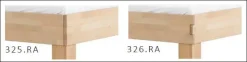 Classic 388 Holzbett mit gepolstertem Kopfteil