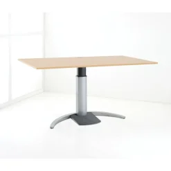 ConSet Schreibtisch 120x80 cm Säule höhenverstellbar