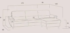 Dietsch Onyx Schlafsofa mit Ottomane in vielen Farben