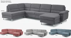 Dietsch Onyx Wohnlandschaft wahlweise mit Schlaffunktion und Bettkasten
