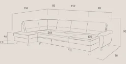 Dietsch Onyx Wohnlandschaft wahlweise mit Schlaffunktion und Bettkasten