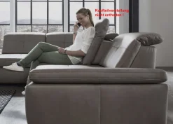 Ecksofa mit Sitztiefenverstellung
