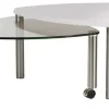 Glas Couchtisch weiß