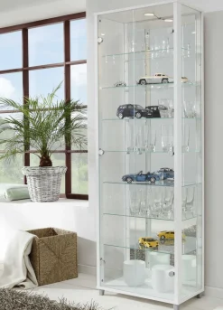 Glas Vitrine Holz verschiedene Farben