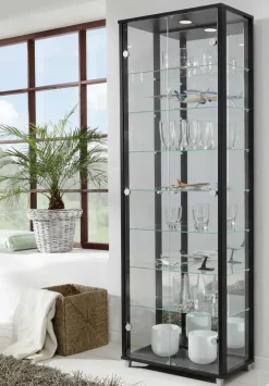Glas Vitrine Holz verschiedene Farben