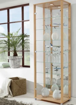 Glas Vitrine Holz verschiedene Farben