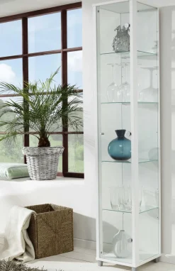 Glasvitrine schmal in 7 Farben
