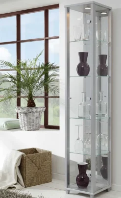 Glas Vitrine schmal in 7 Farben