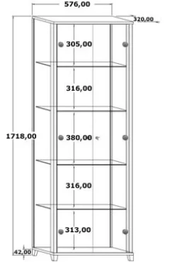 Glasvitrine schwarz oder weiß
