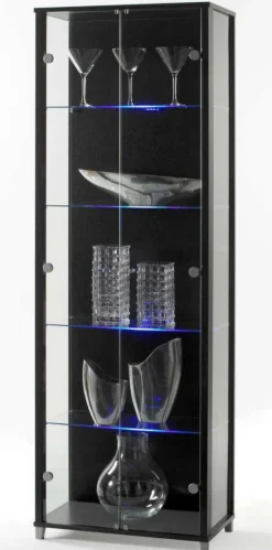 Glasvitrine schwarz oder weiß