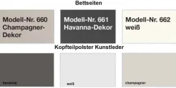Kansas Bett mit Polsterkopfteil