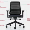 Koplus Tonique ergonomischer Bürosessel schwarz mit vielen Funktionen