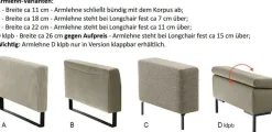 Maximilian Sofa mit Ottomane