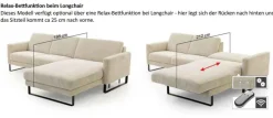 Maximilian Sofa mit Ottomane