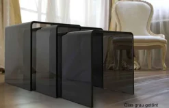 Olivea Beistelltisch Glas 3er Set
