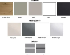 Paros Kleiderschrank mit Glastüren