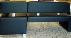 Posa Kunstleder-Eckbank modern maßgenau
