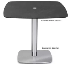 Ronald Schmitt Triplex Couchtisch höhenverstellbar rund oder eckig 75 cm