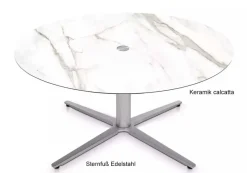 Ronald Schmitt Triplex Couchtisch höhenverstellbar rund oder eckig 75 cm