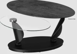 Rosa Couchtisch oval