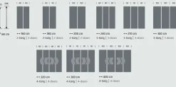 Scale Linea Trio Schwebetürenschrank mit Spiegel