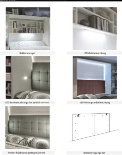 Smart & Clever Schrankwand mit Bett