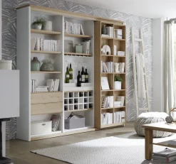 Solution Bücherregal mit Schieberegal