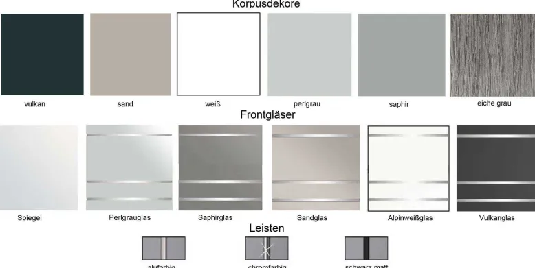 Sonate Lucca Schwebetürenschrank Spiegeltüren B373 cm