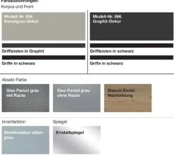 Split Kleiderschrank Glas durchsichtig
