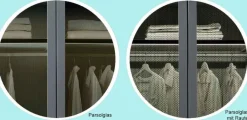 Split Kleiderschrank Glas durchsichtig