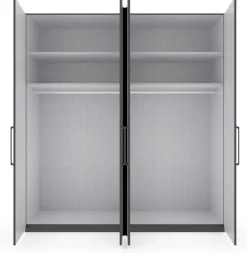 Split Kleiderschrank Glas durchsichtig
