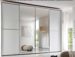 Staud Schwebetürenschrank weiß mit Spiegel