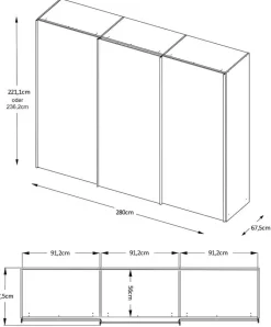 Staud Sinfonie Plus Schwebetürenschrank
