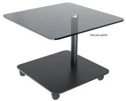 Thales Tisch mit Rollen 60x60