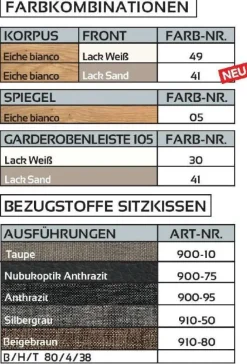 V100 Flur Garderobe Set