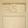 Vienna Landhaus Vitrinenschrank 4-türig mit Beleuchtung Pinie massiv