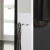 Wandgarderobe mit Spiegel weiß Hochglanz